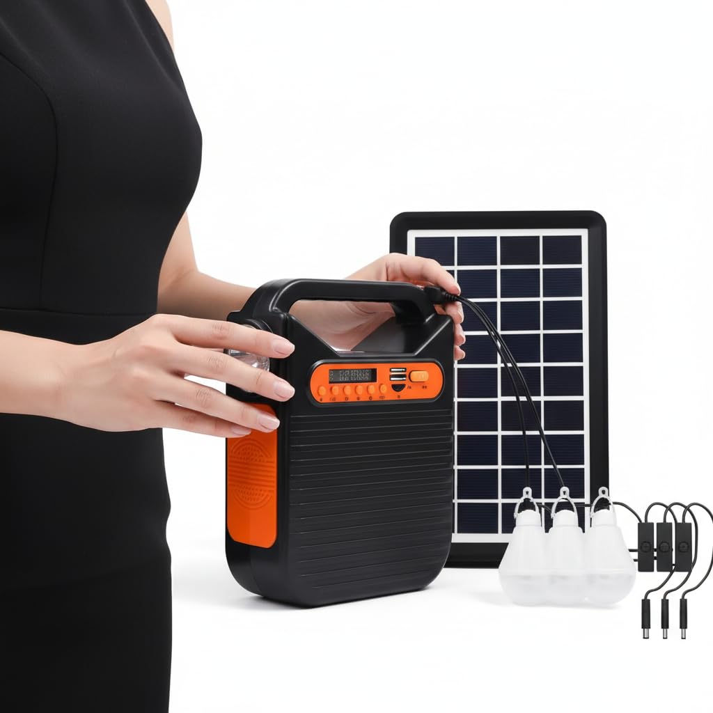 Drumstone Easy Power Solar Lighting System Complete Home Kit with Bright LED Bulbs Mobile Phone Charger USB Ports Rechargeable Battery Outdoor Camping Emergency Backup India Power Cut Solution Panel-image-19