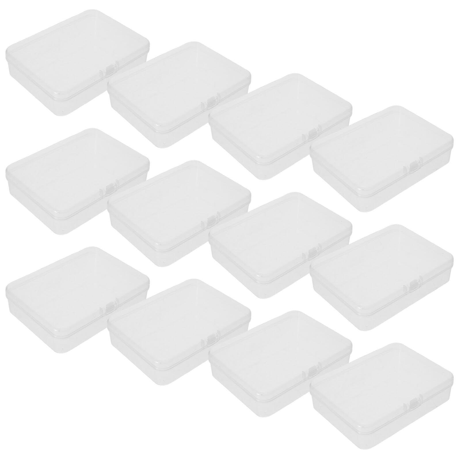 Didiseaon Scatole Porta Pastelli Impilabili Trasparenti con Coperchio, Set da 24 Contenitori in Plastica Dura, Mini Astucci per Organizzazione Cancelleria Scolastica e Stoccaggio Pennarelli