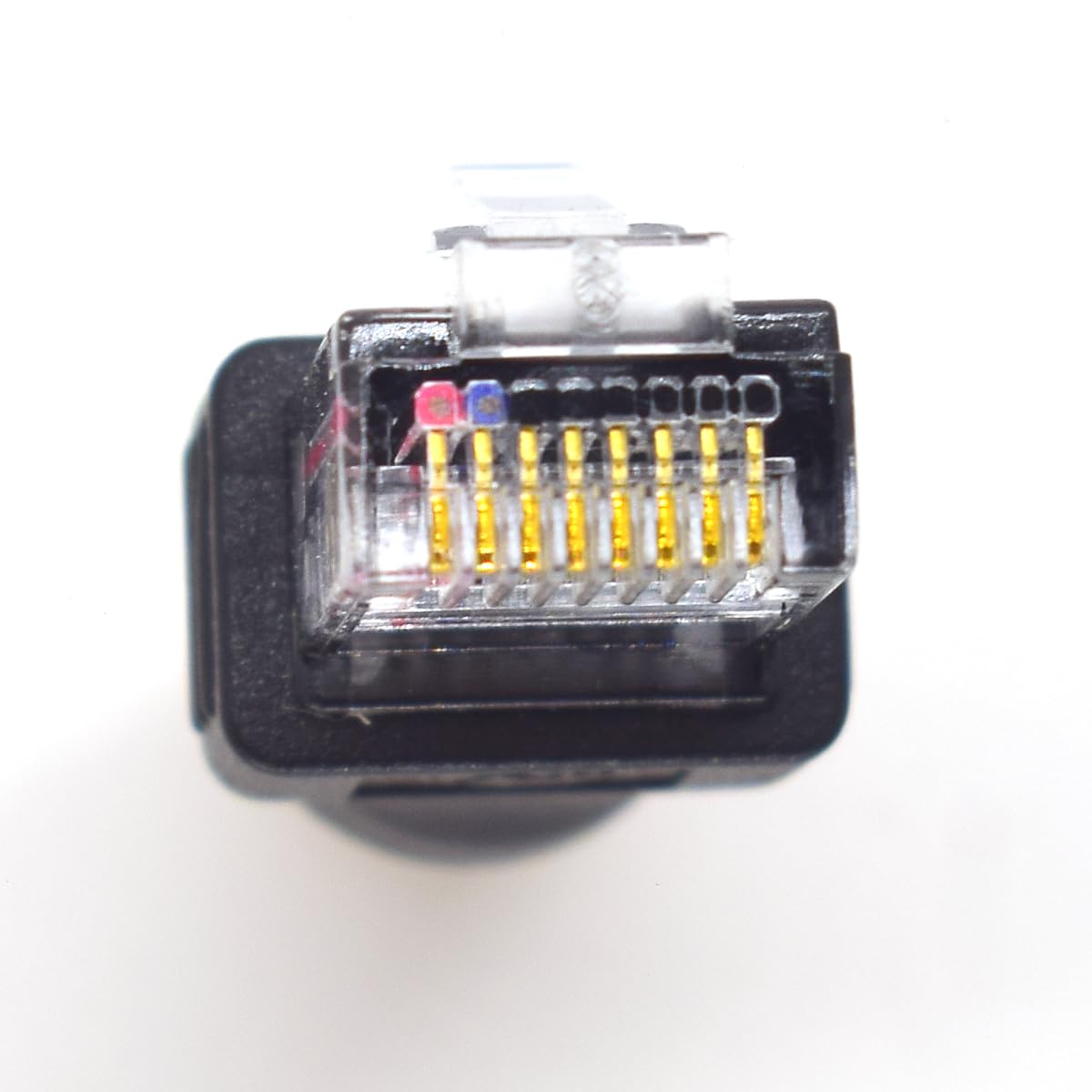 RF auf RJ45 Konverter-Adapter, F-Buchse auf RJ45-Stecker, Koaxialkupplung, Adapter, Koax, gerader Stecker, Schwarz, 2 Stück