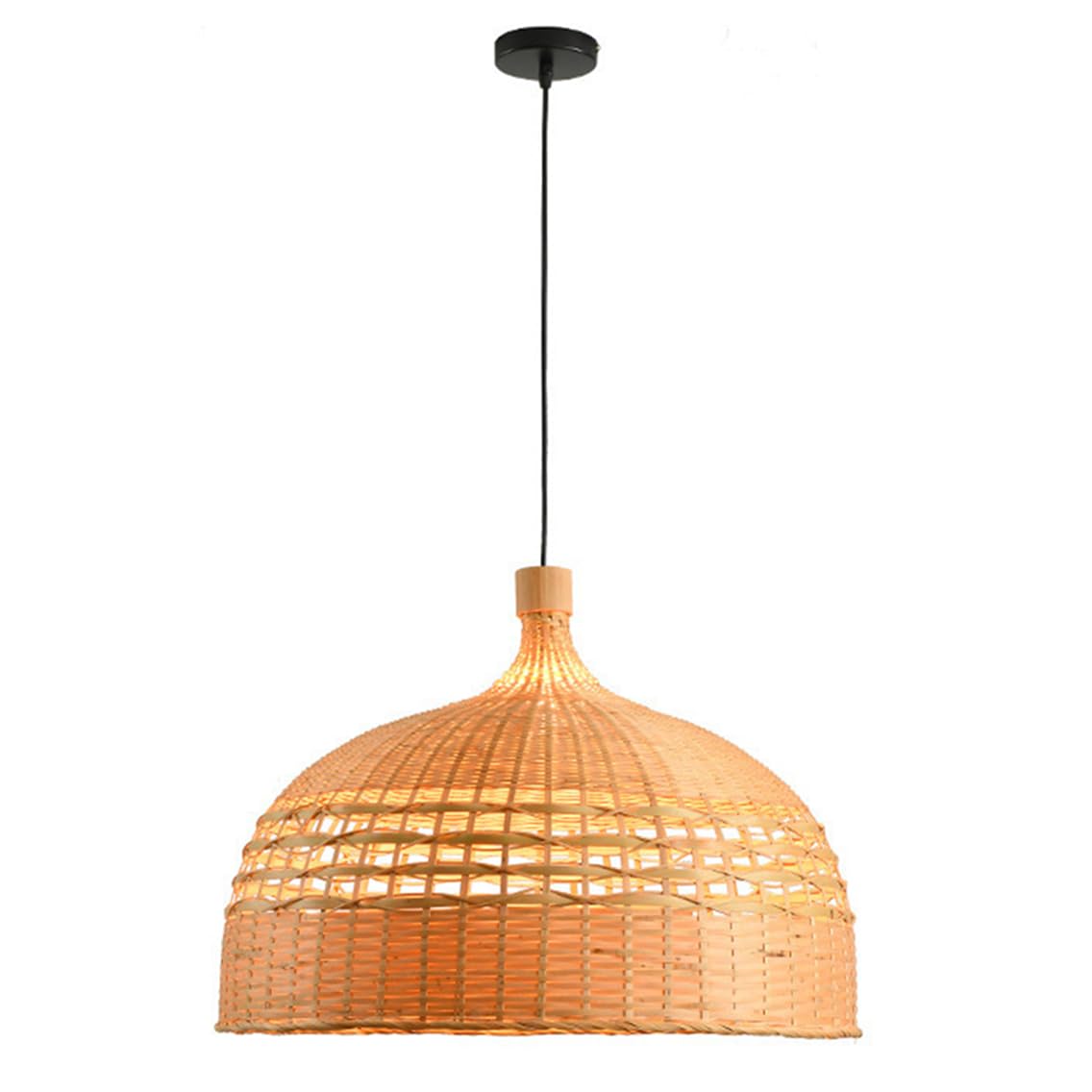 CSSYKV Dining Table Pendant Light Modern Boho Wicker Shade Rattan Rattan Light Fixture Hand Woven Wicker Ceiling Coastal Chandelier Shade for High Ceiling Bar Counter Cafe Living Room (E26 Bulb)