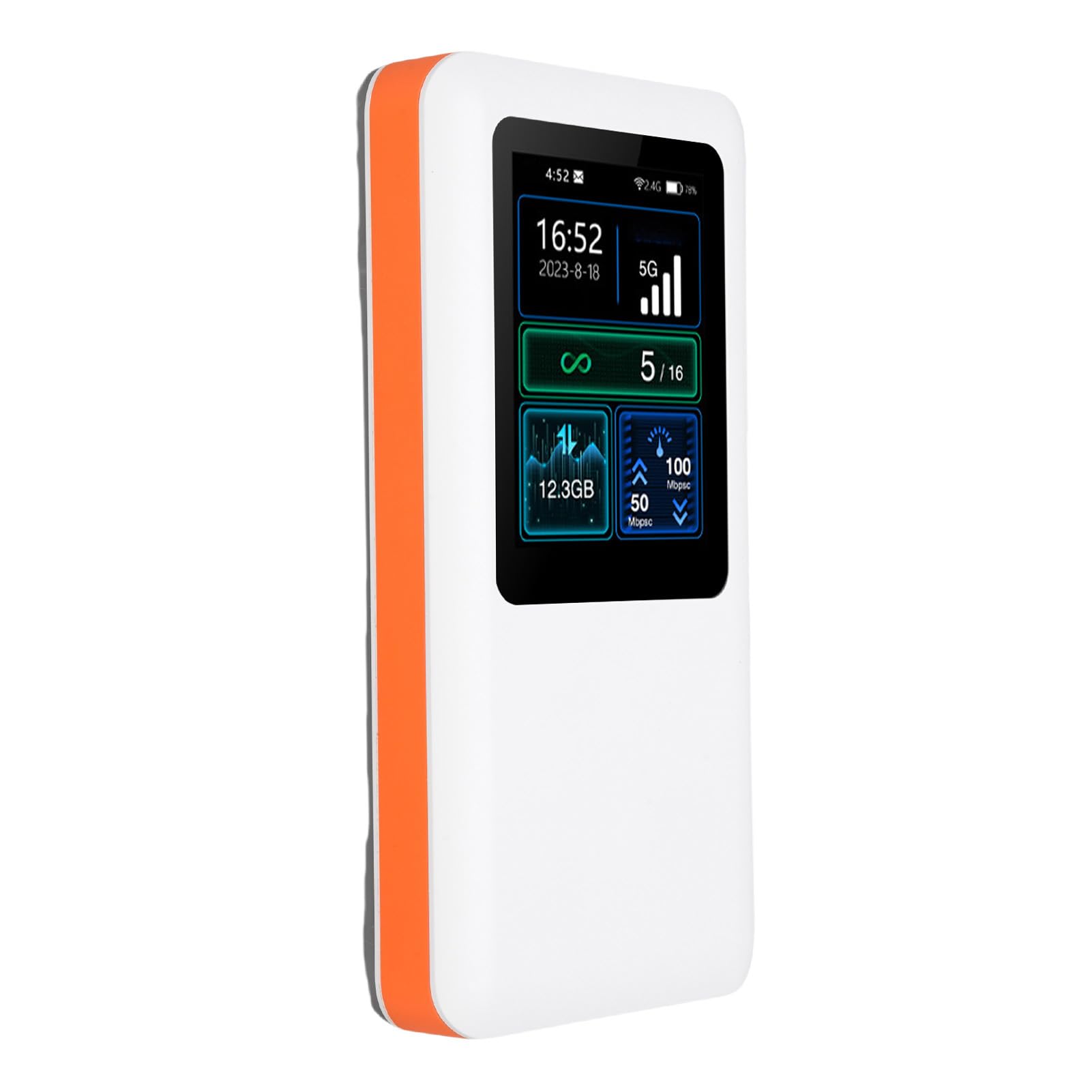 Aramox Dispositivo Hotspot Mobile WIFI 5G Portatile con Batteria da 10000 | Chipset MT6877, Doppia Banda da 2,4 GHz/5,8 GHz, Supporta 16 Utenti, Ricarica Rapida PD3.0, Router da Viaggio con Slot per