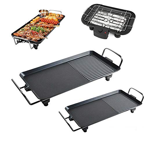 Große solide elektrische 1500W Bratpfanne Tischgrill Grill Grill Garten Camping Kochen elektrische Grills für Spaß und gesundes Essen auf dem Tisch