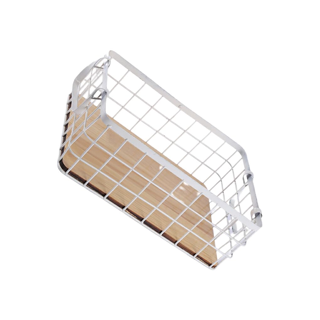 MRKU Basket Storage Box Kitchen Desktop Cosmetics Decorative All-Purpose Bathroom Organizer Shelves Corner Frame