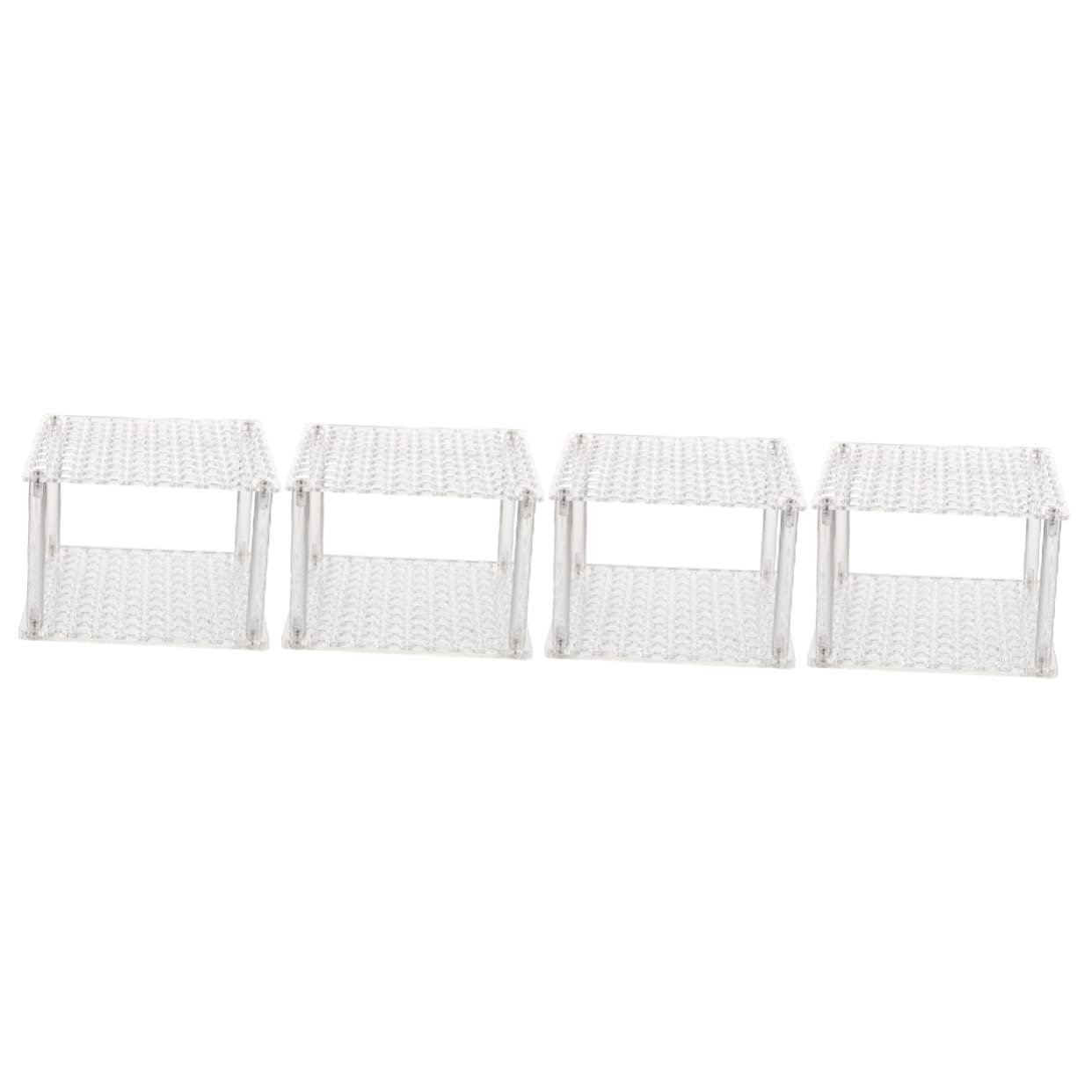 4pezzi Portapenne Acrilico Trasparente Per Ufficio e Casa Organizer Per Pennelli e Matite Supporto Per Articoli Da Scrivania Design Elegante e Funzionale Per Studio e Atelier