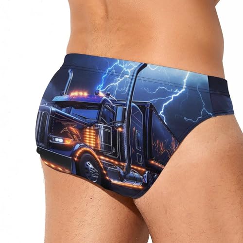 Truck Thunder Mens Swim Briefs Sexy Bikini Swimwear Bathing Suits Trunks3