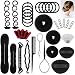 DELOVE- Hair Styling Set, Fashion Hair Design Styling Tools Accessories DIY Hair Accessories Hair Modelling Tool Kit Hairdress Kit Set Magic Simple Fast Spiral Hair Braid Hair