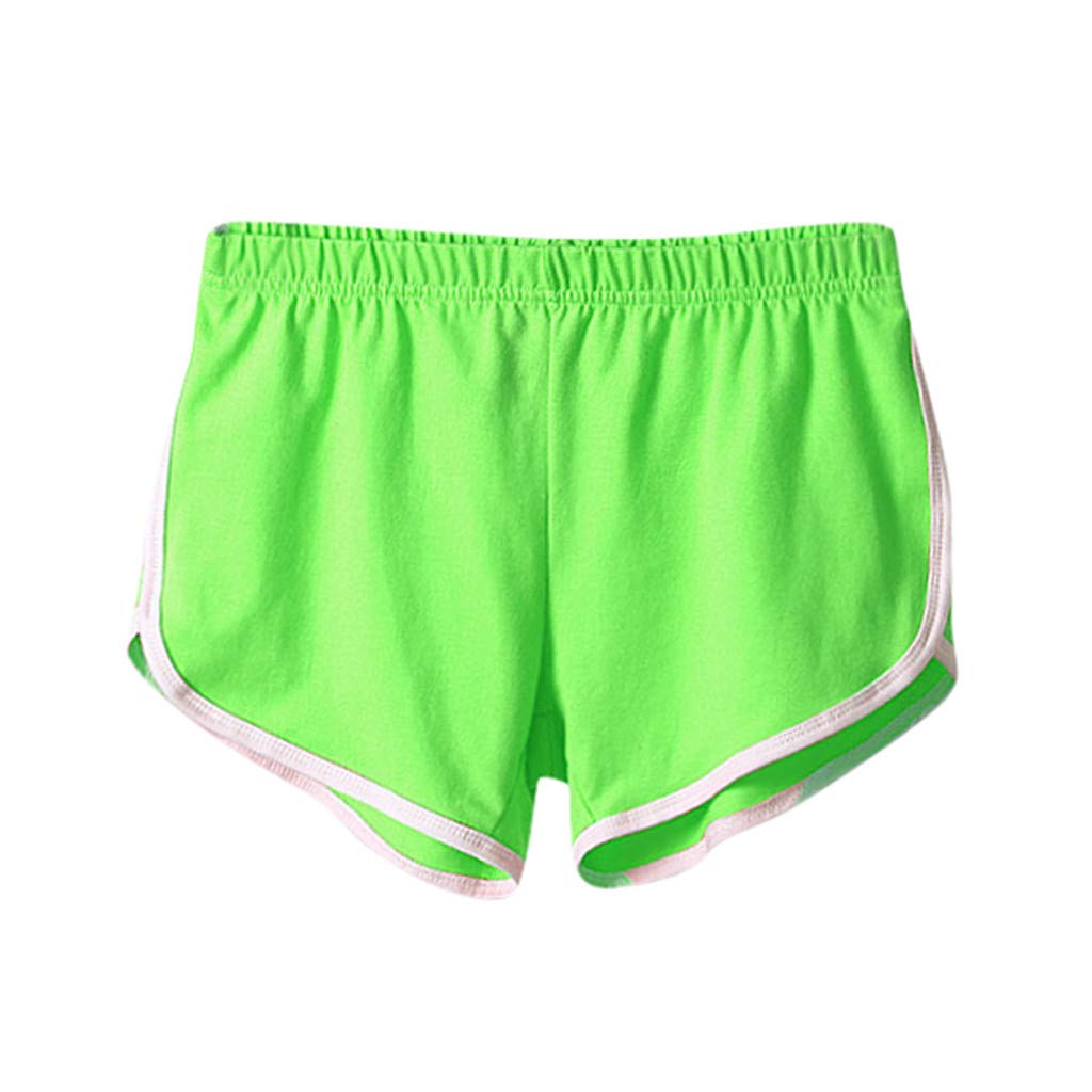 Womens Shorts Athletic Workout Gym Yoga Shorts Casual Trendy Teen Girls High Waisted Running Summer Bottoms Green Large
