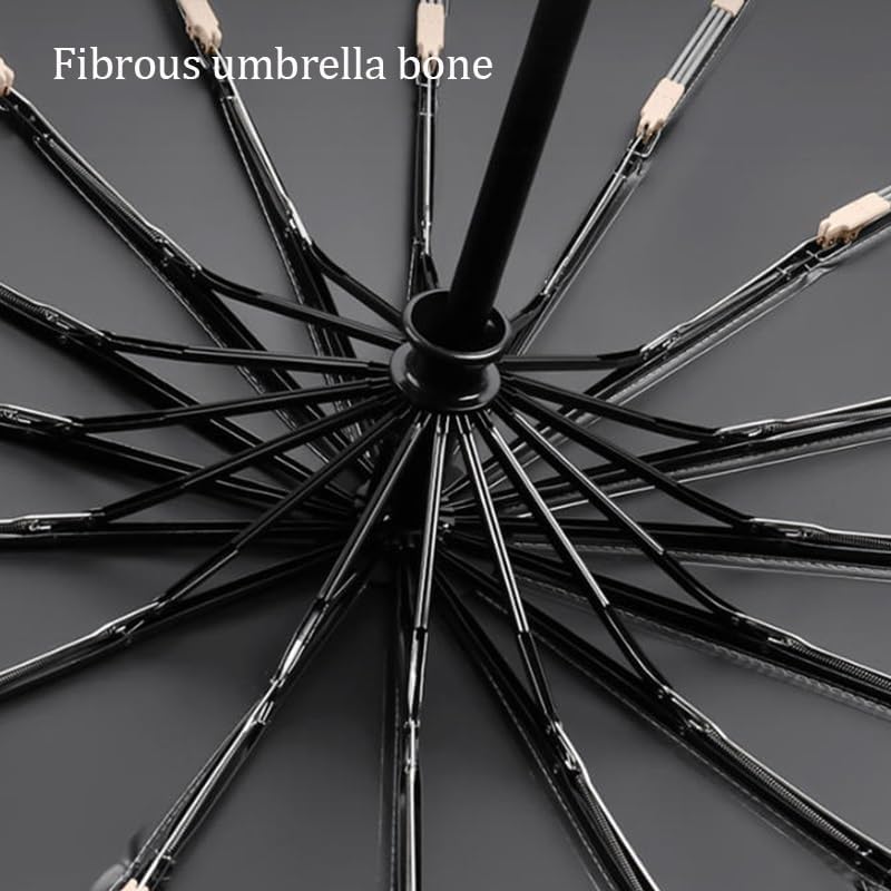 Vinyl Automatic Folding Business Sunshade for Both Rain Sun Protection Umbrella