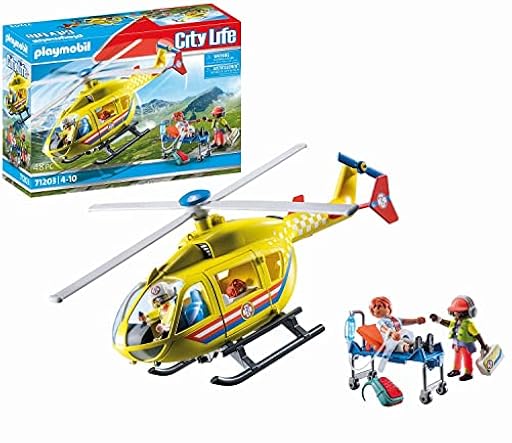 PLAYMOBIL City Life 71203 Helicóptero de Rescate, Juguete para niños a Partir de 4 años | Ya disponible en tu tienda friki favorita! En mundofriki.es!