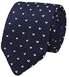 Vizakiss Men Navy Blue Retro Cool Designed Ties White Sweet Heart v Pattern New Necktie For Groomsmen