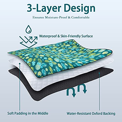 PY SUPER MODE Picnic Blankets Extra Large, Waterproof Foldable Outdoor Beach Blanket Oversized 83x79” Sandproof, 3-Layer Picnic Mat for Camping, Hiking, Travel, Park, Concerts(Yellow Flowers) by PY SUPER MODE - Image 2