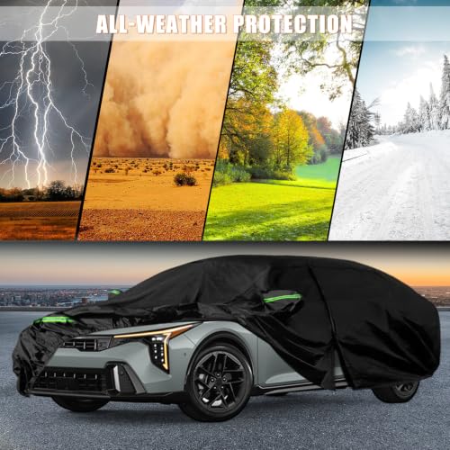 Image of 6 Layers Waterproof Car Cover Compatible with Kia K4 Sedan 2024 2025 2026 | All Weather Breathable Outdoor Car Cover for Protection Against Rain, Sun and Dust, Spunlace Cotton Fabric