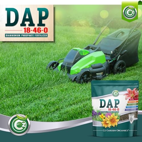 18-46-0 DAP Fertilizer - Made in USA - Nitrogen and Phosphorus Plant Food for Indoor/Outdoor Plants & Flower Gardens - Promotes Vigorous Growth and Big Blooms!