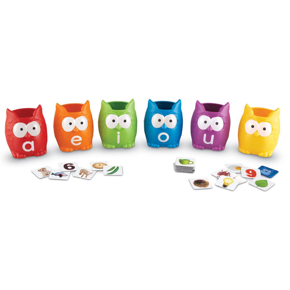 Learning Resources Vowel Owls Sorting Set, Word Recognition, Assorted Colors, Set of 6, Ages 5+ - Image 7