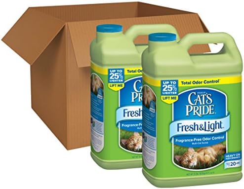 Cat’s Pride Fresh and Light Premium Fragrance Free Scoopable Cat Litter, 2-Case