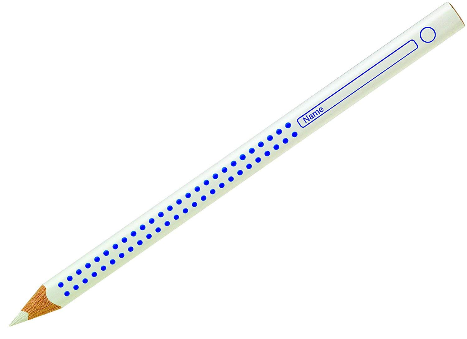 Faber-Castell 110801 - Buntstift Jumbo Grip, für Heft und Tafel, weiß (12)