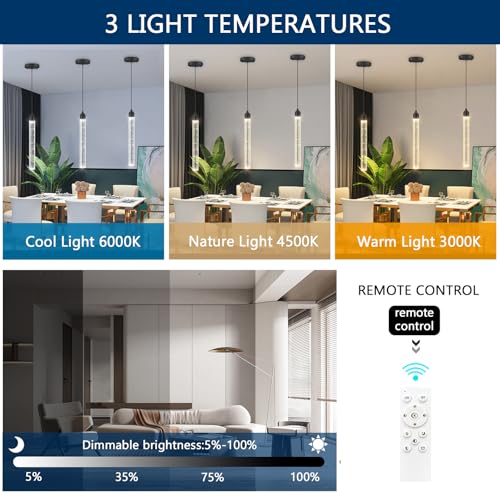 Image of Mini Chandeliers Modern Crystal Pendant Lighting LED Dimmable Pendant Lights Kitchen Island Dining Room