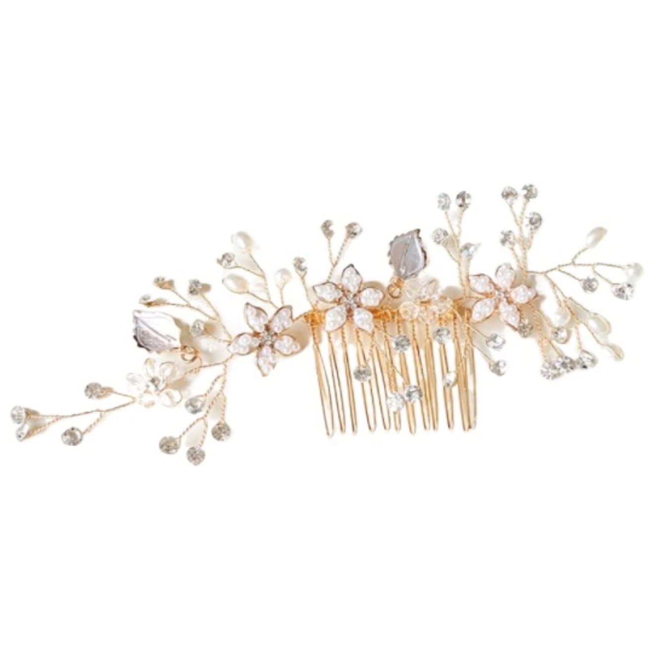 RUVOO Haarkamm Braut Haar Kamm Hochzeit Haarkamm Frauen 18 Zähne Haarkamm Elegante Strasssteine ​​Haarseitenkämme Haarspange Haarschmuck Kamm Braut Haarschmuck