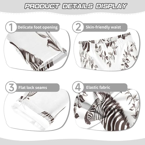 Bolaz Toddler Girls Leggings Printed Yoga Pants Leggings Zebra Wreath for Kids3