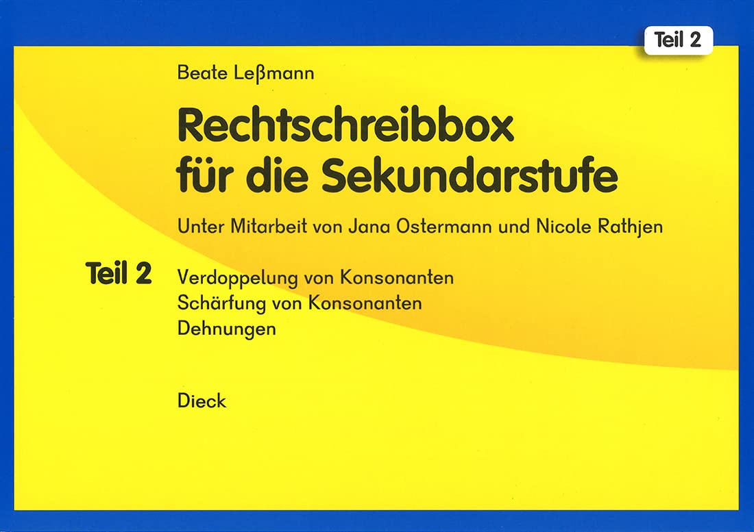 Rechtschreibbox für die Sekundarstufe Teil 2