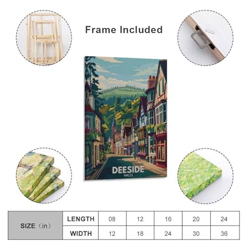 Poster Deeside impression sur toile premium de 40 x 60 cm - 2