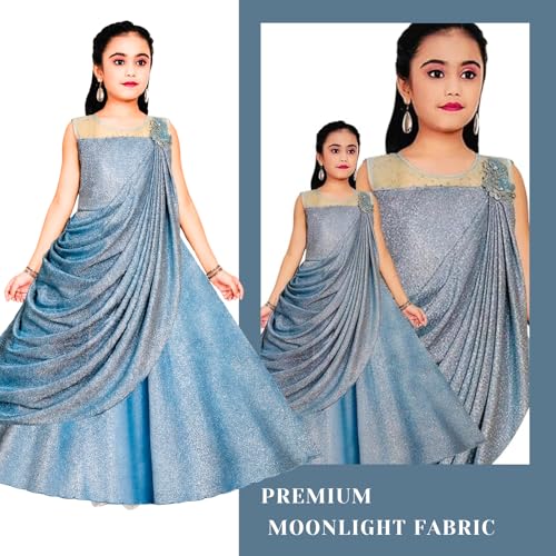Image of Z Z D Fashion 7040 Trendy Party Sequin Work Full Length Gown Dress for Girls