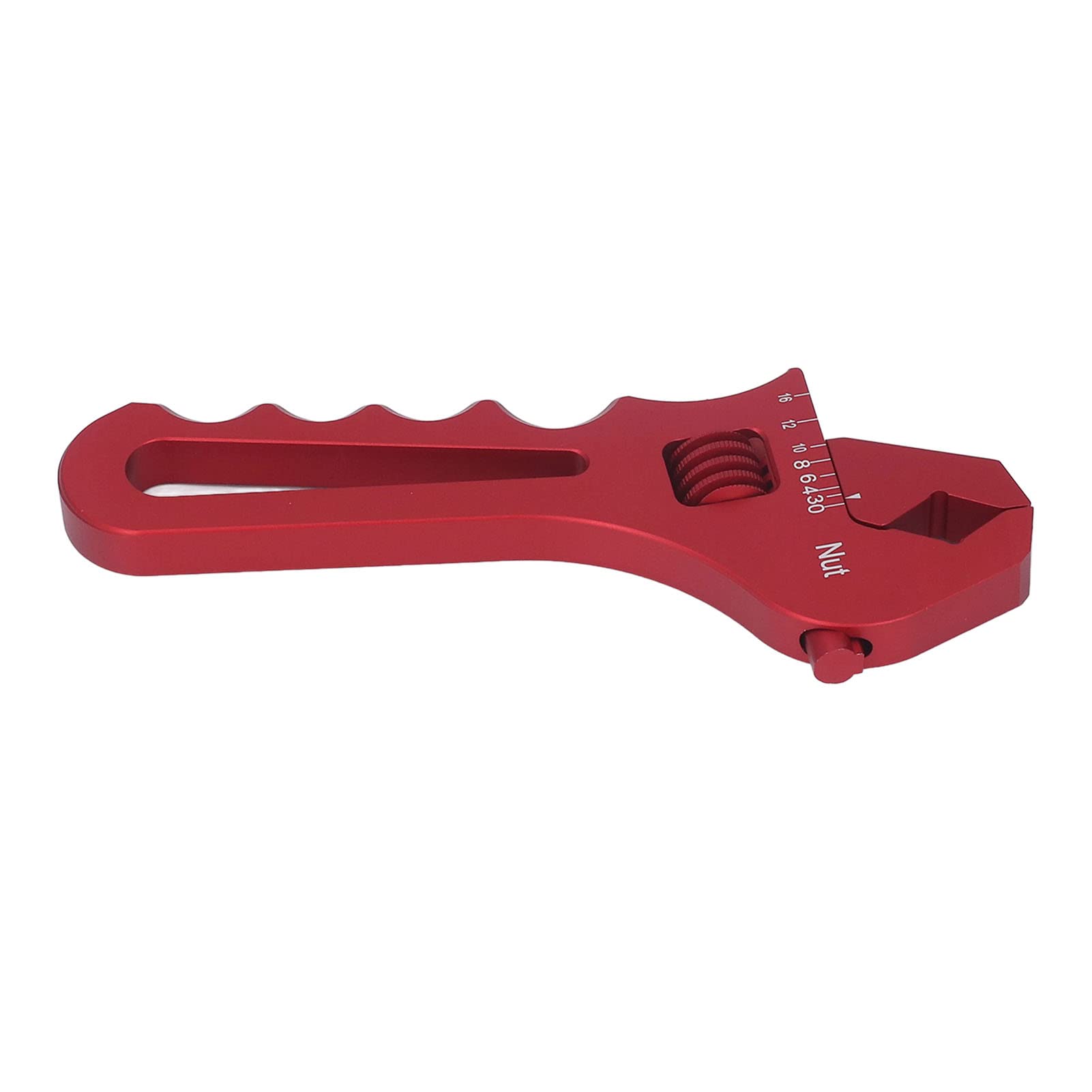 Klucz Montażowy, Aluminiowy Klucz Nastawny 6061 AN3 AN16 do Końcówek Adapterów do Złączy Węży, Obsługa jedną ręką, Pasuje 6 Złączy Bocznych, Instalacji Mechanicznych w Ciasnych (czerwony)