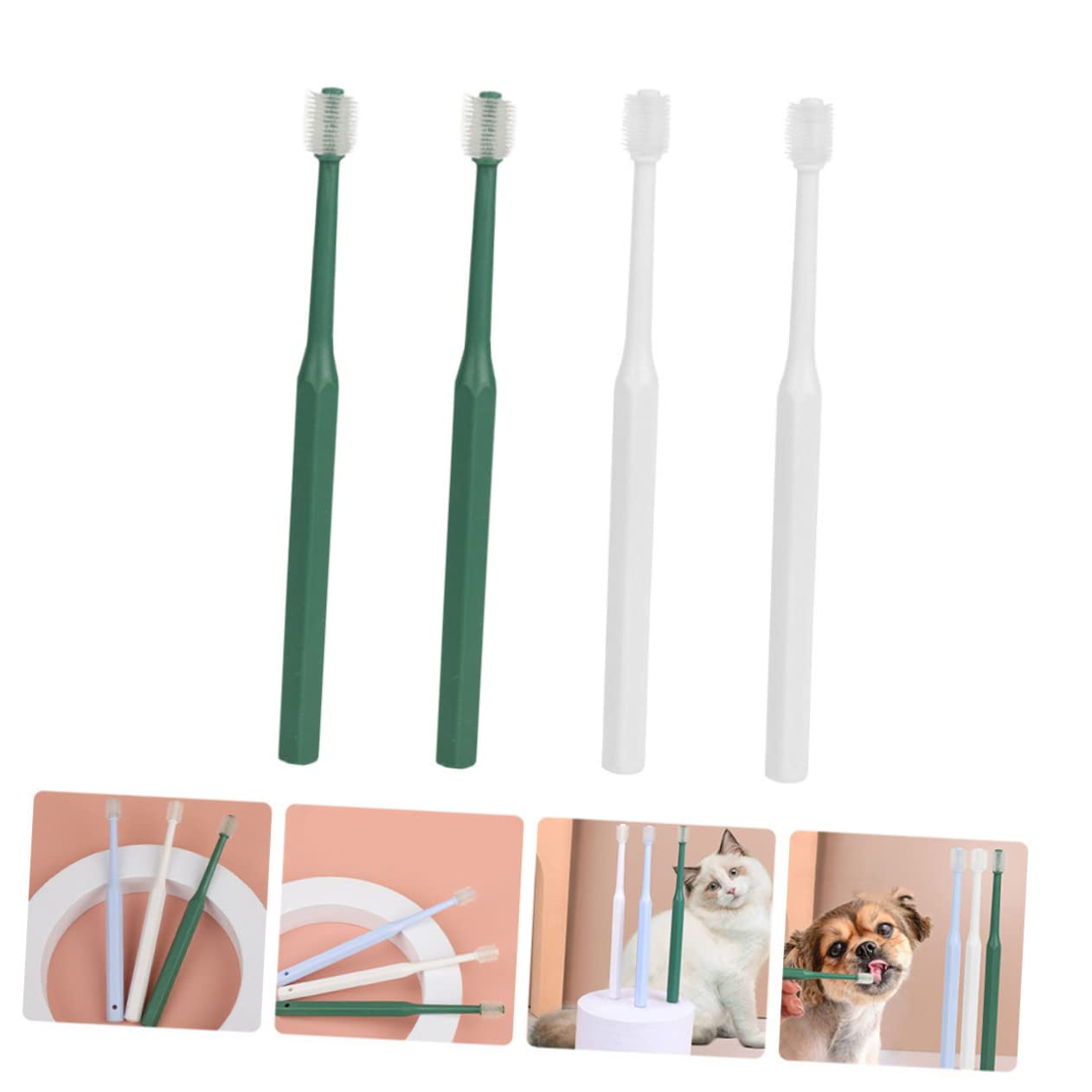 YARNOW 12 Pièces brosse à dents trucs de voyage brosse à mâcher pour fournitures d'entretien ménager brosses à dents chiot Fournitures pour animaux portable Provisions Plastique