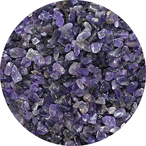 Image of Amazing Gemstone Amethyst Crystal Chips and Rocks - 1000+ Carat Bulk Aquarium Gravel, Small Tumbled Stone Chips and Tiny Crystals for Fish Tank Decoration (Natural AAA Grade Gemstones)