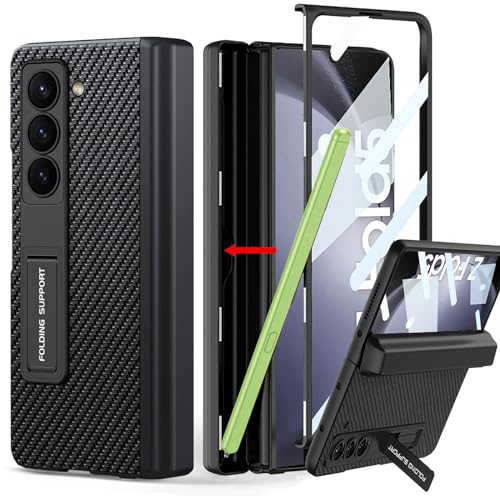 Étui Galaxy Z Fold5 noir protecteur écran stylet S support réglable