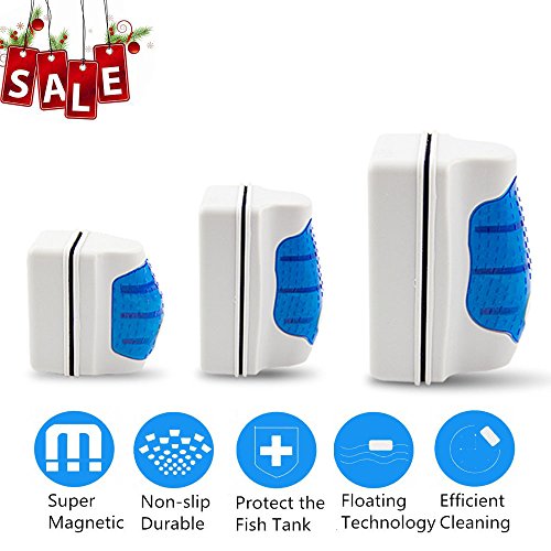 Lysport Acuario Magnético Tanque de Peces Limpiador de Vidrio Cepillo Scrubber Flotante Cepillo Limpio para Algas Acuáticas Limpieza (S)