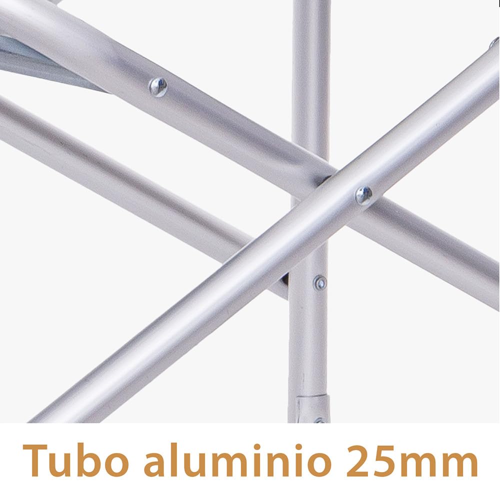 Aluminio Anodizado Tela PVC Silla De Director Plegable SF Savino Filippo -  Aluminio Anodizado, Tela PVC Azul, Para Jardín Y Playa Silla Plegable Jardin