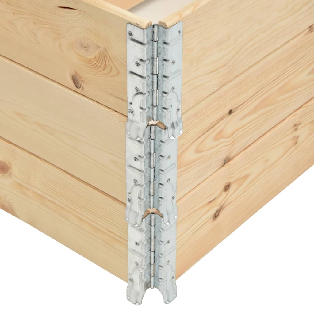 vidaXL 3X Madera Maciza de Pino Caja de Palés Jardinera Muebles Plegable Almacenar Artículos Almacenamiento Jardín Terraza Exterior 100x150 cm