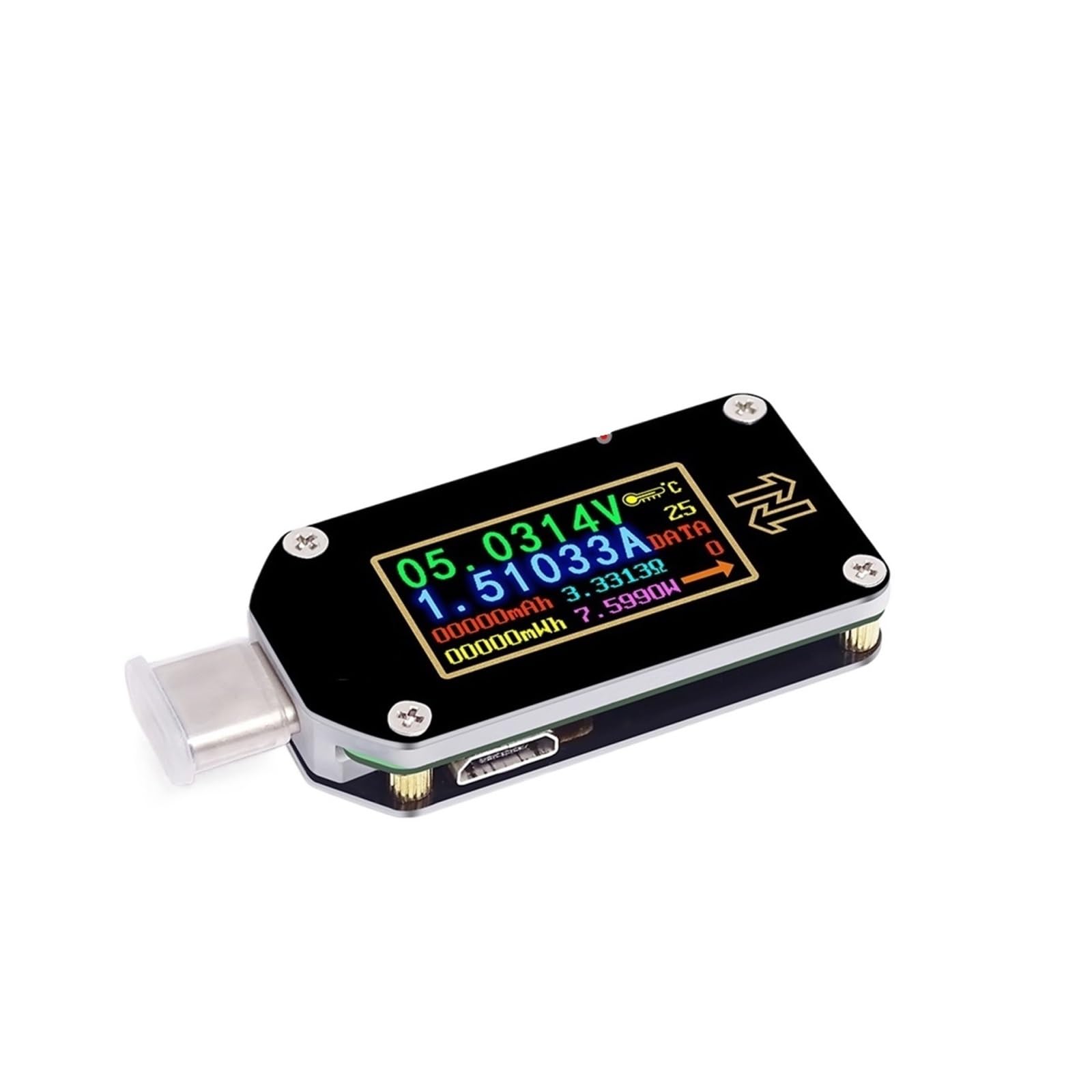 Tester USB TC66/TC66C type-c PD wyzwalacz USB-C woltomierz amperomierz napięcie 2-drożny miernik prądu multimetr PD ładowarka akumulator USB Tester(TC66C)