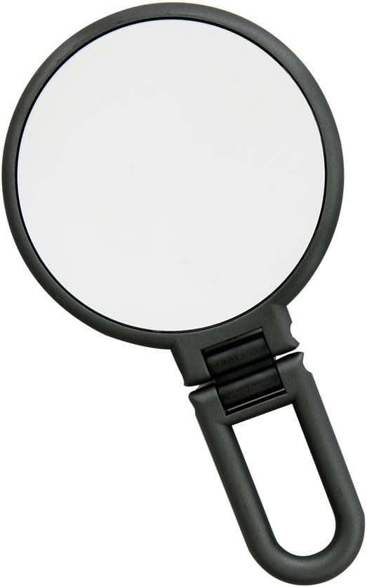 Danielle Creations Double-Sided Makeup Mirror, 1X / 10X Magnifying Mirror – 14cm Charcoal Grey…