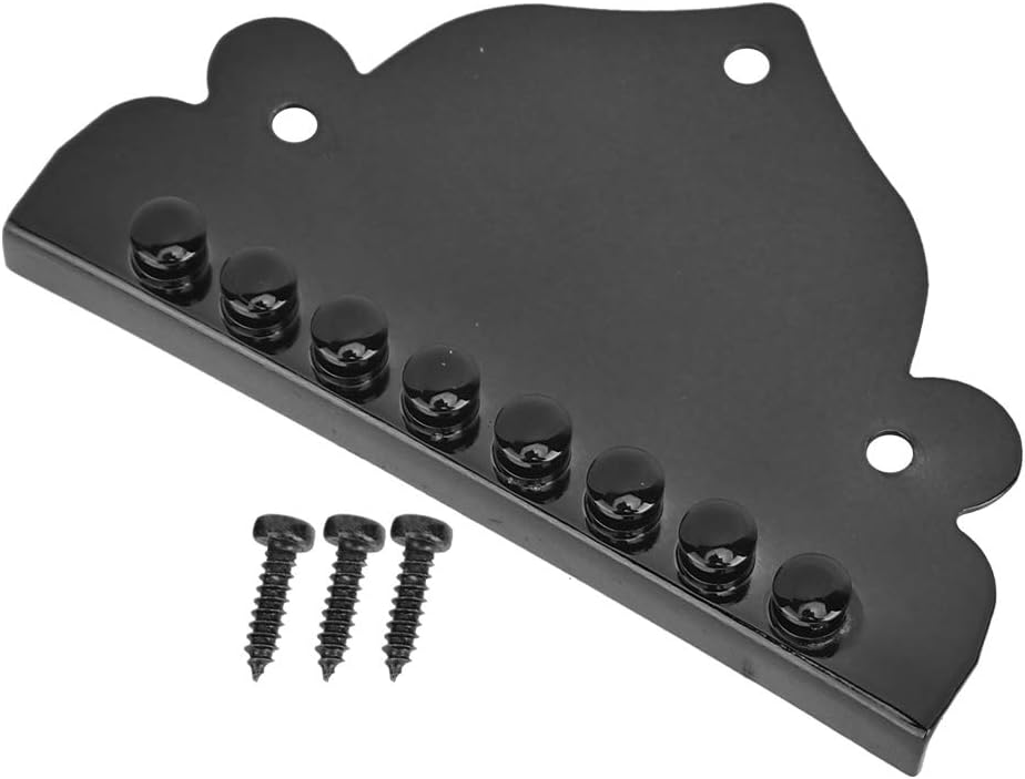 BnineteenteamMandolin Tailpiece, Zinc Alloy, 2.8in x1.7in, 8 String, Black