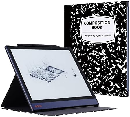 Ayotu Case for Onyx BOOX Note Air 1/Note Air 2/Air 2 Plus 10.3'' Paper Tablet, Auto Sleep/Wake, Durable Fabric Folio Cover with Foldable Stand, Milk Notebook (NOT Fit BOOX Note Air 3C)