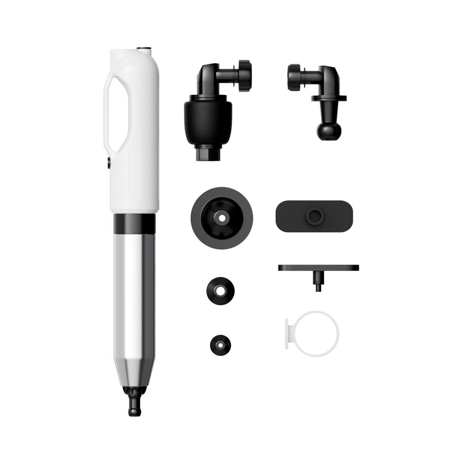 Pressure Powered Drain Cleaner Tool for Toilets Sinks Showers and Kitchen Pipes Rubber Nozzle Plunger