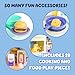 Bluey Kitchen Play Set for Kids Ages 4-8, 3ft Tall Pretend Kitchen Playset Stove, Sink, Oven & 20+ Accessories Chef Hat, Kid Play Kitchen