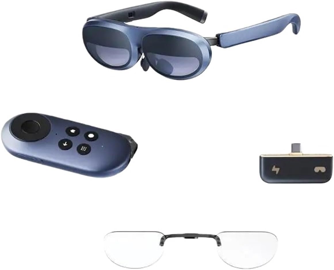 Compatible for Rokid Max AR 3D Smart Glasses Station Overseas Global Version Micro OLED 215”Max Screen 50° FoV Viewing for Video Games(Kit 4)