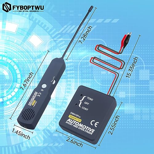 Cable Circuit Wire Tracker Automotive Electrical Open & Short Finder Circuit Tester with Tone Generator - Cable Wire Breaker Tracker, Circuit Fault Finder, DC 6-42V Probe Car Diagnostic Tools - Thumbnail 7