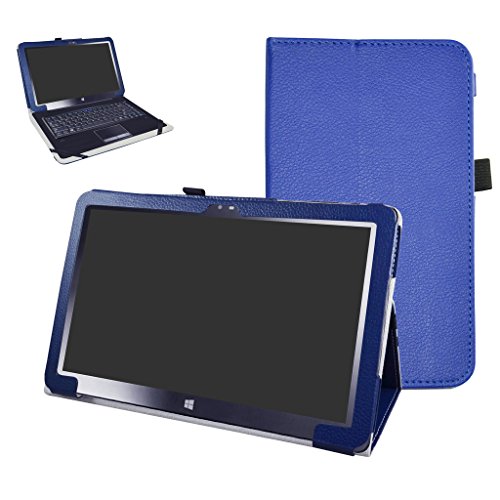 Insignia 11.6 NS-P11W7100 / NS-P11A8100 Case,Mama Mouth PU Leather Folio Stand Cover for 11.6" Insignia 11.6 NS-P11W7100 / NS-P11A8100 11.6 Inch Windows 10 Tablet PC,Dark Blue
