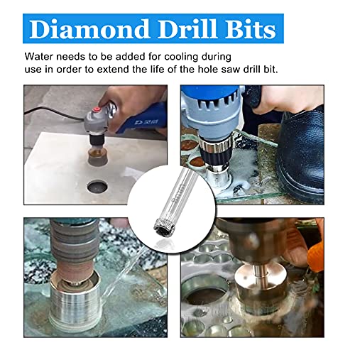Image of Luomorgo 12Pcs 8mm /5 /16 inch Diamond Hole Saw Diamond Drill Bits