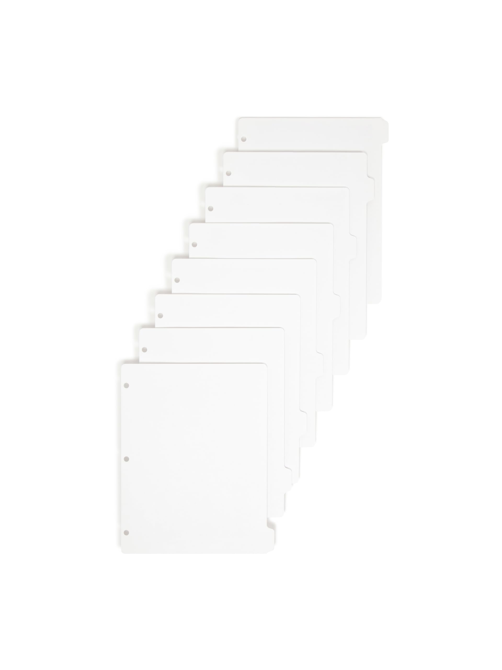 Smead three-ring Binder divisori, 1/8-cut Tab, Letter size, White, 96 per box (89418)