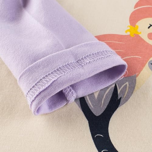 Image of 100% Cotton Girls T-Shirt 2-Pack Cute Tops Casual Soft Printed Toddlers Tees Layering 18Months-8Years