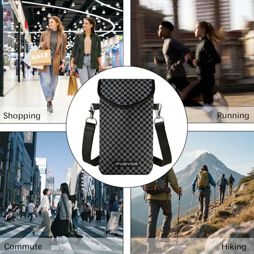 Image of Neoprene Phone Sleeve Pouch Case Bag for Men Women w /Crossbody Strap /Neck Lanyard for iPhone 17 /16 /15 /14 Pro Max, Samsung S25,Pixel 10