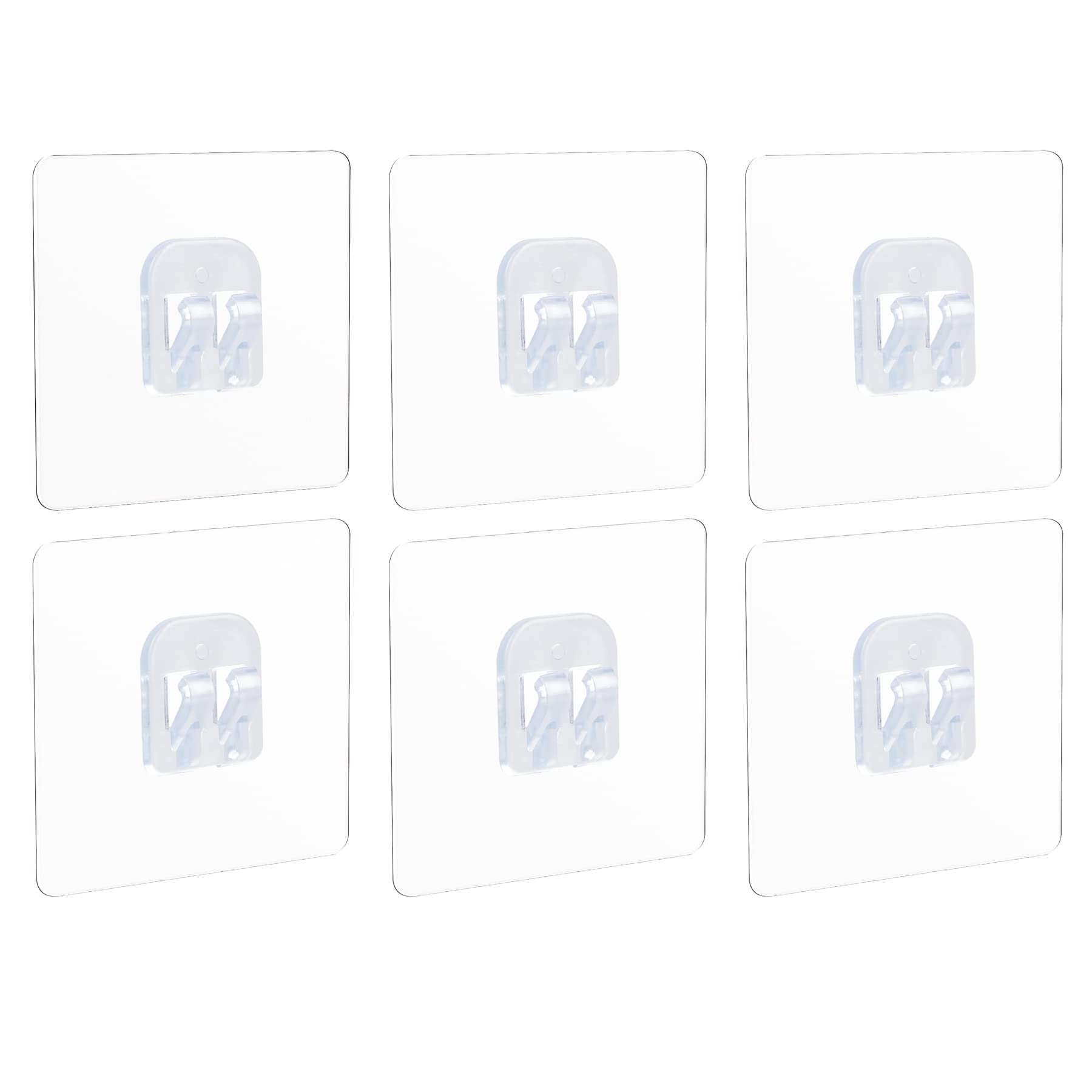 YiePhiot Corner Shower Caddy Organizer Adhesive Sticker Hooks for Shower Caddy Basket Bathroom Shelf Compatible with KINCMAX，SMARTAKE, JOMARTO, Flowmist, Nieifi, Orimade (Transparent, 6 Pack)