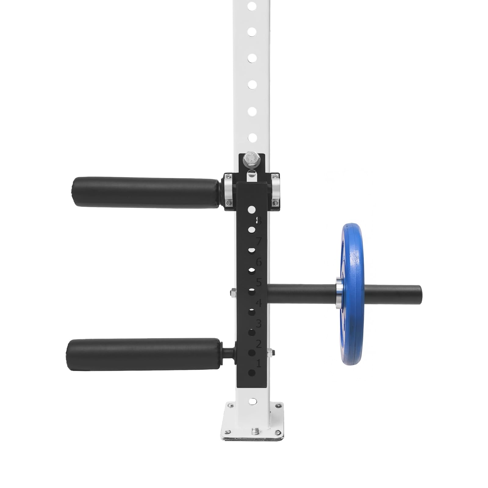Beinstrecker Beinbeuger Rack Aufsatz 120kg 50mm Stahl Höhenverstellbar | 8-stufig verstellbares Beintrainings-Zubehör aus Q235 Kohlenstoffstahl für effektives Home Gym Krafttraining.