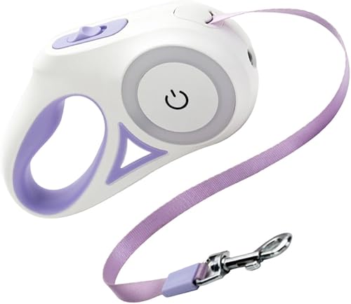 BESPORTBLE Correa retráctil para perro con luz LED, cuerda extensible para mascotas para caminar por la noche, correa de entrenamiento de fácil