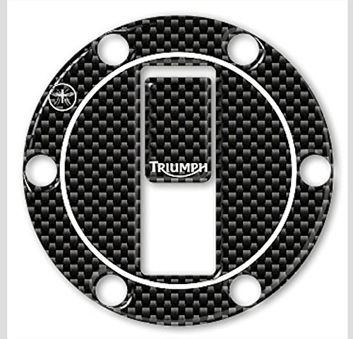 PROTEZIONE GRAFFI TAPPO SERBATOIO TRIUMPH ADESIVI in RESINA 3D CARBONIO per MOTO
